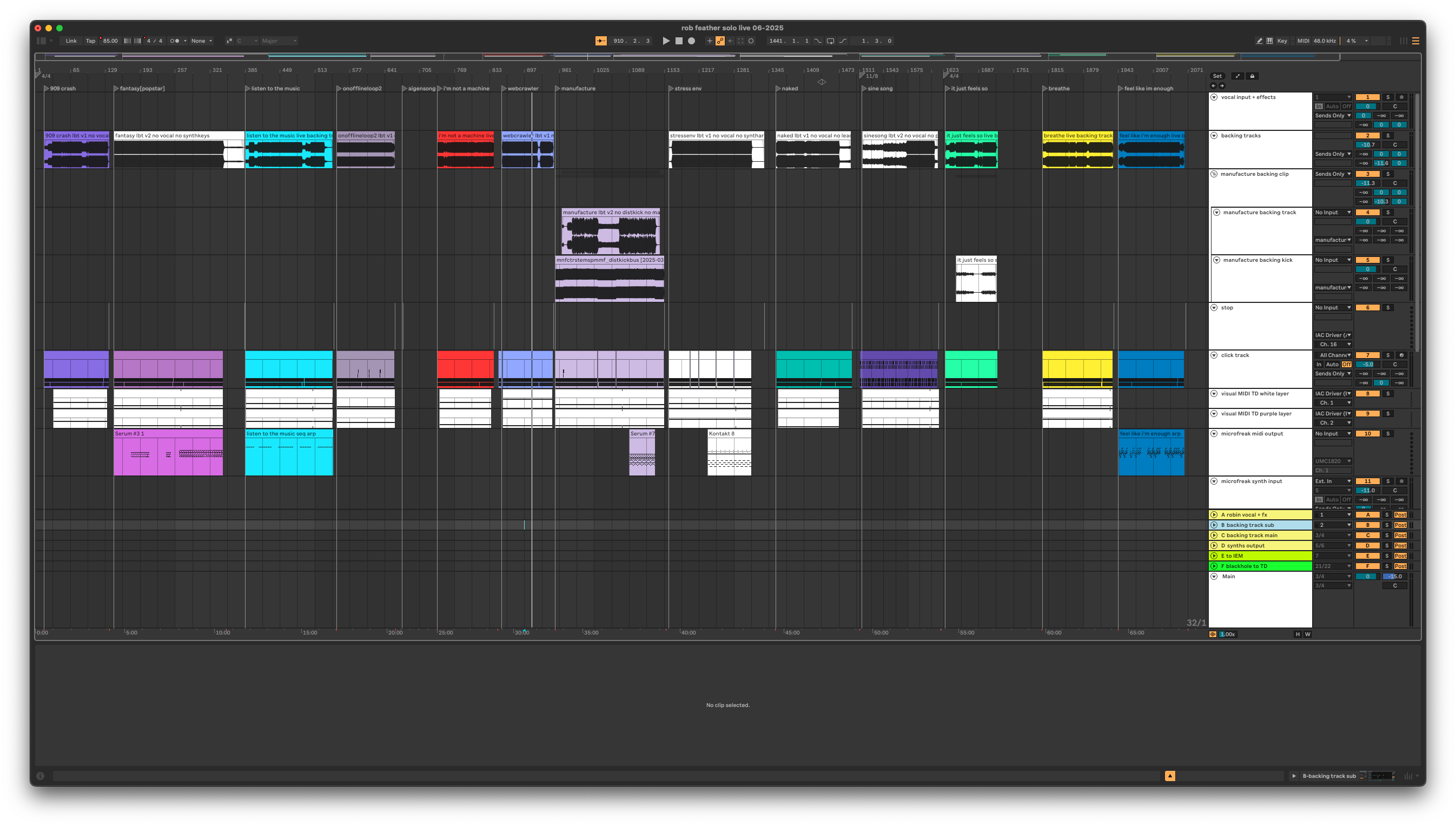 current ableton session